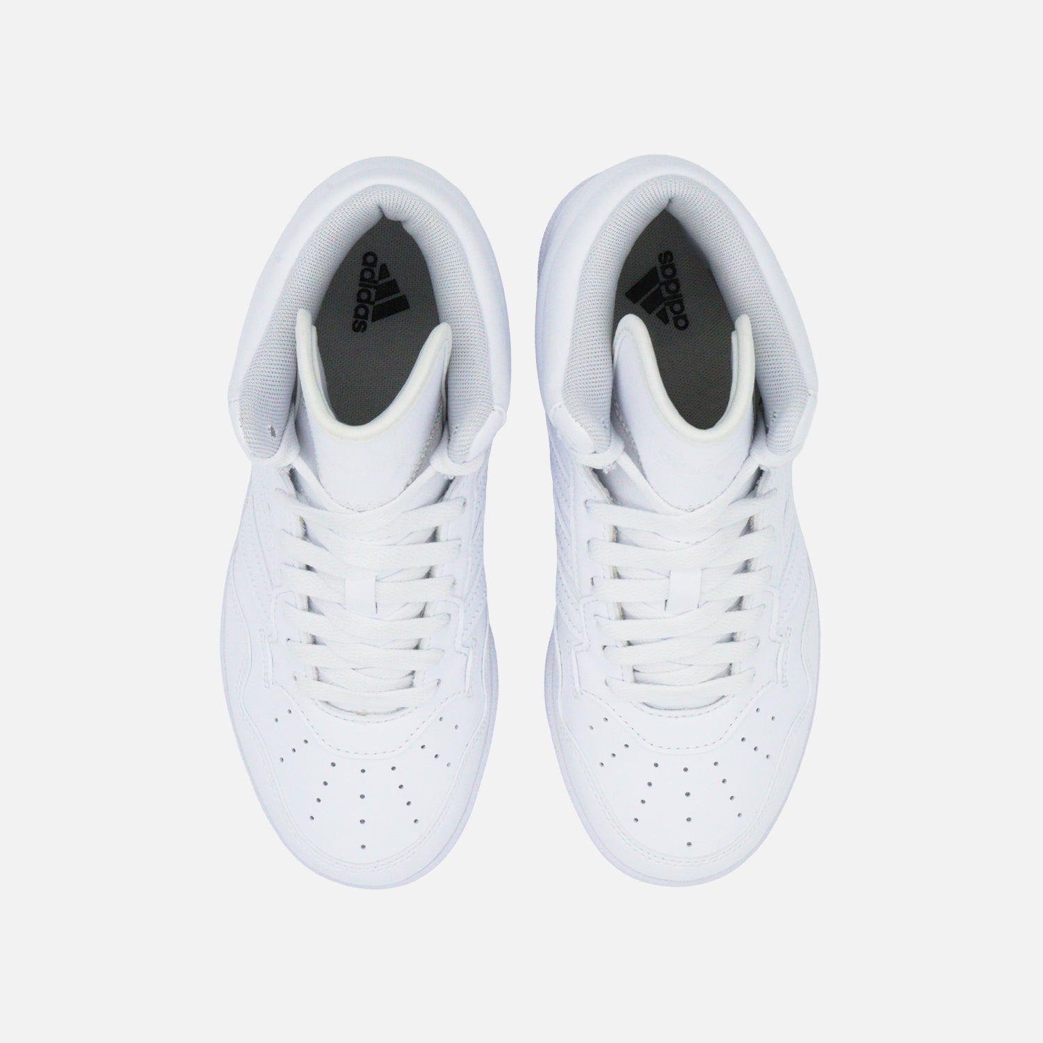 Tenis adidas Hoops 4.0 Mid Blancos para Niños | Estilo Basketball Casual