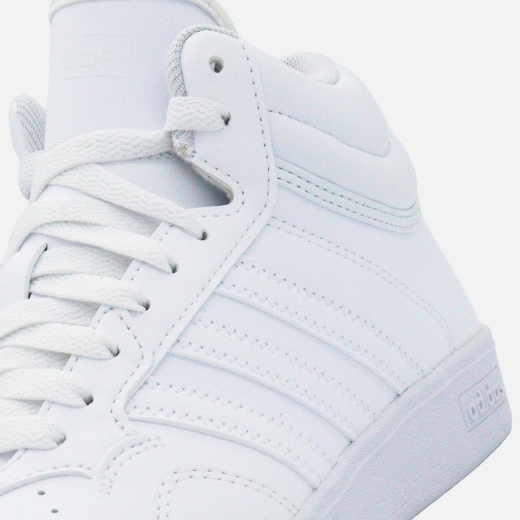 Tenis adidas Hoops 4.0 Mid Blancos para Niños | Estilo Basketball Casual
